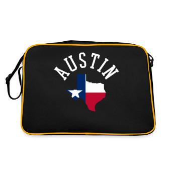 Armoiries du Texas Austin - Sac Retro - noir/or - Dos