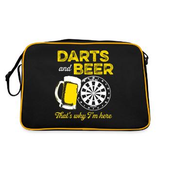 Fléchettes fléchettes et bière - Sac Retro - noir/or - Dos