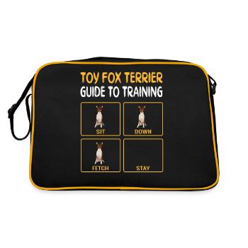 Toy Fox Terrier Guide to Training Dog Obedience - Sac Retro - noir/or - Dos