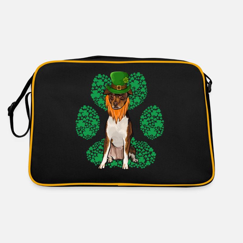 Leprechaun Jouet Fox Terrier St Patricks Day Shamroc Sac Retro