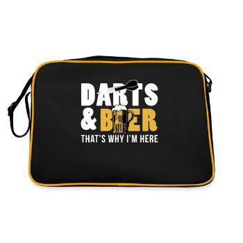 Cadeau pour le joueur de fléchettes amusant qui - Sac Retro - noir/or - Dos