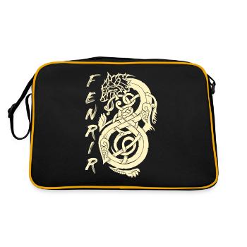 Fenrir The Nordic monster wolf - Sac Retro - noir/or - Dos