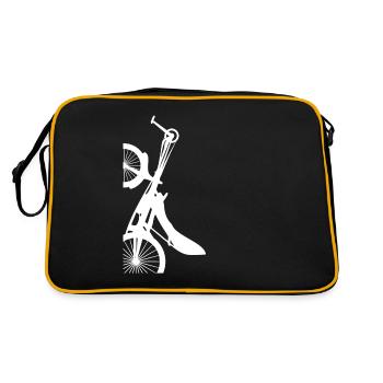 Liegerad Fahrrad - Retro Tasche - Schwarz/Gold - Hinten