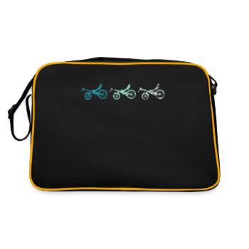 Rétro vélo allongé - Sac Retro - noir/or - Dos