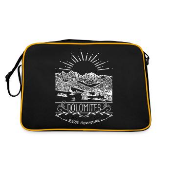 Dolomites Alpes Tyrol du Sud - Sac Retro - noir/or - Dos