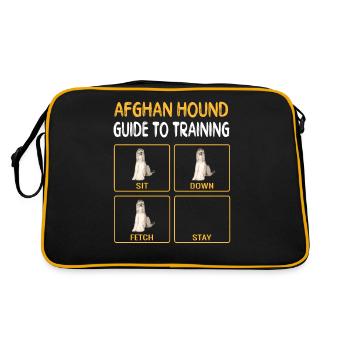 Afghan Hound Guide to Training Dog Obedience - Sac Retro - noir/or - Dos