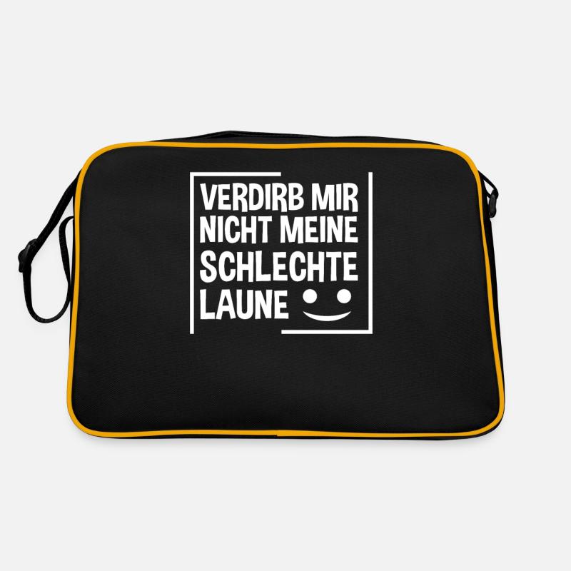Verdirb mir nicht meine schlechte Laune Retro Tasche