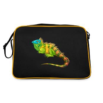 Amateurs de reptiles d'iguane - Sac Retro - noir/or - Dos