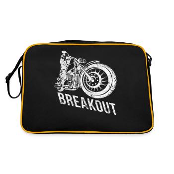 Biker chopper personnalisé moto vintage - Sac Retro - noir/or - Dos