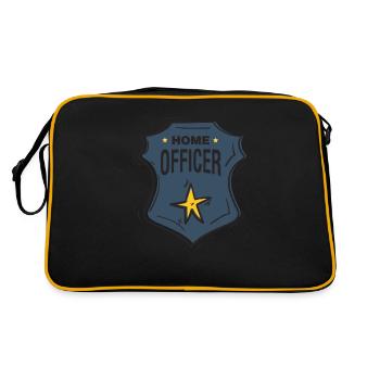 Home Officer / Home Office Geschenk für Männer - Retro Tasche - Schwarz/Gold - Hinten