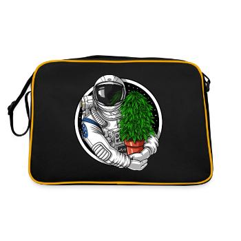 Astronaut Weed Grower - Retro Tasche - Schwarz/Gold - Hinten