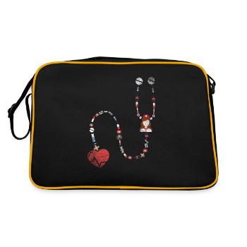 Nurse stethoscope - Retro Bag - black/gold - Back