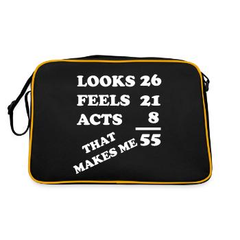 55e anniversaire - QUI ME FAIT 55 - Sac Retro - noir/or - Dos