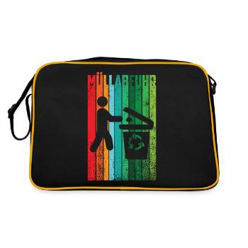 MÜLLABFUHR - Retro Tasche - Schwarz/Gold - Hinten