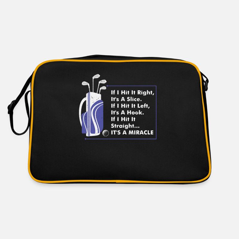 Golfer - Retro Tasche - Schwarz/Gold