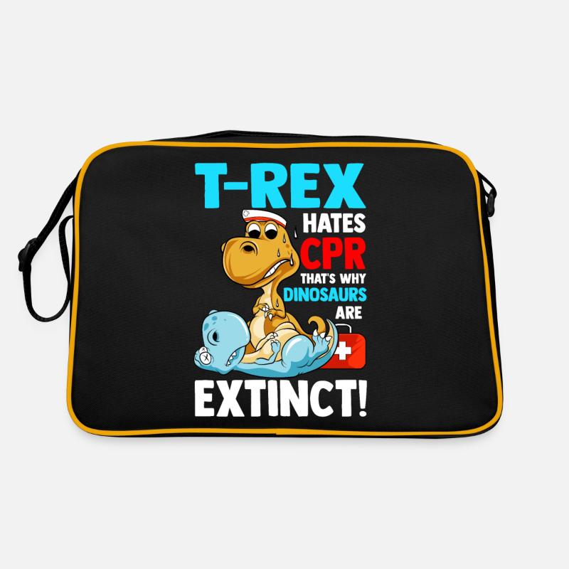 Krankenschwester Krankenhaus Dinosaurier lustig Retro Tasche