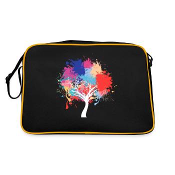 Éclaboussures de peinture d'arbre de protection de l'environnement - Sac Retro - noir/or - Dos