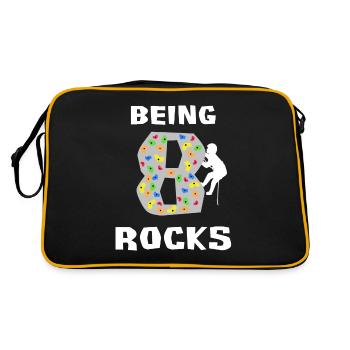 Être 8 Rocks Rock Climbing Bouldering 8th - Sac Retro - noir/or - Dos