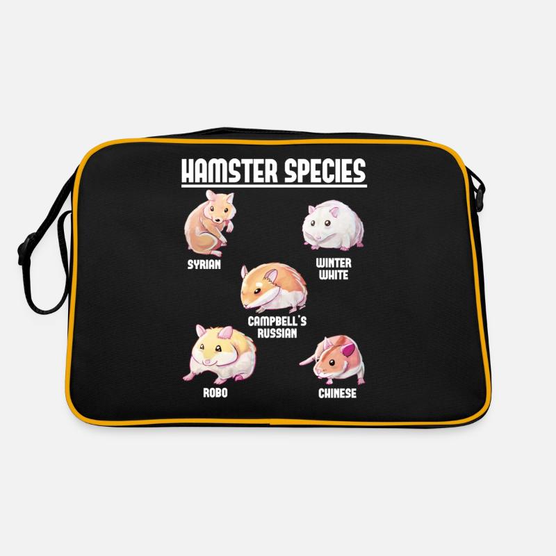 Hamsterarten - Retro Tasche - Schwarz/Gold