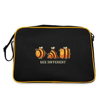 Bee different bee shirt - Retro Bag - black/gold - Back