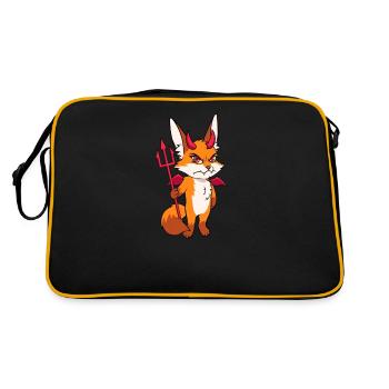 Cadeau de costume diable mignon diable renard - Sac Retro - noir/or - Dos