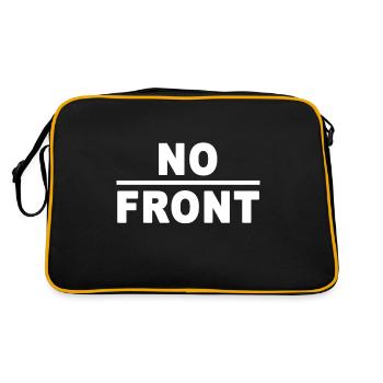 No Front Meme Deutschland lustige Trends Internet - Retro Tasche - Schwarz/Gold - Hinten