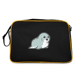 Phoque doux phoque cadeau phoque phoque - Sac Retro - noir/or - Dos