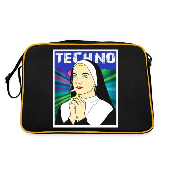 Techno Nun - Retro Bag - black/gold - Back