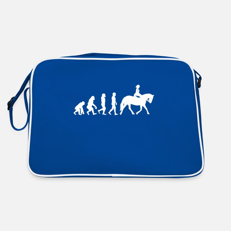 Evolution Pferde Reiten Reiter Reiterin Geschenk Retro Tasche