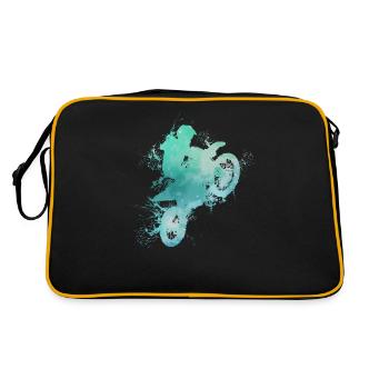 Dirt bike supercross gift I biker MX motocross - Retro Bag - black/gold - Back