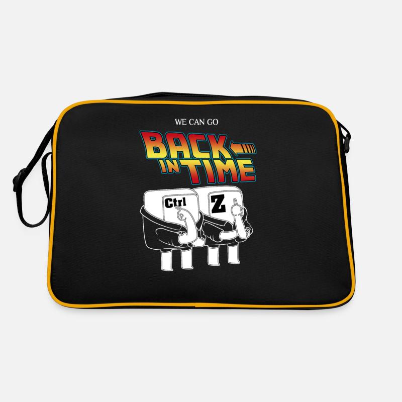 PC Computer Hacker Nerd Informatiker Geek Admin - Retro Tasche - Schwarz/Gold