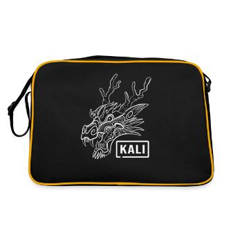 Administrateur informatique Kali Linux Tux Dragon Head - Sac Retro - noir/or - Dos