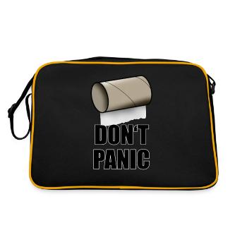 Don't panic toilet paper crisis - Retro Bag - black/gold - Back