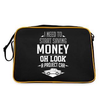 Project Car Garage Mechanic Tunning - Retro Bag - black/gold - Back