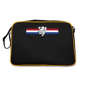 Armoiries du Lion Pays-Bas Hollande Néerlandais - Sac Retro - noir/or - Dos