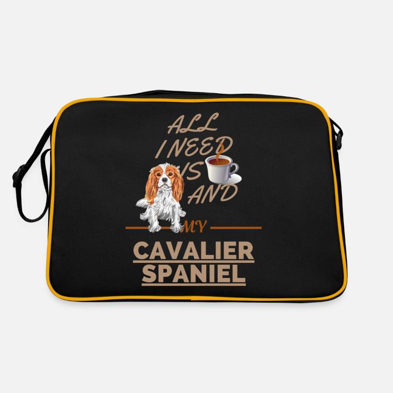 ALL I NEED IS COFFEE AND MY CAVALIER SPANIEL Retro Bag