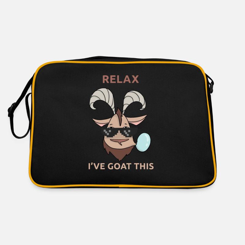 Relax I Goat This - Funny Goat Pun Meme Retro Bag