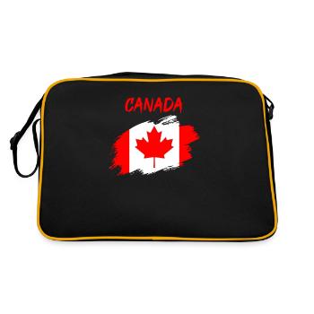 Canada Canadian flag flag - Retro Bag - black/gold - Back