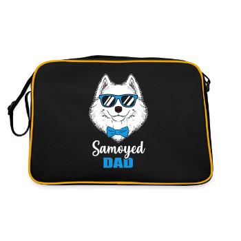 Samojede chiens cadeau papa - Sac Retro - noir/or - Dos