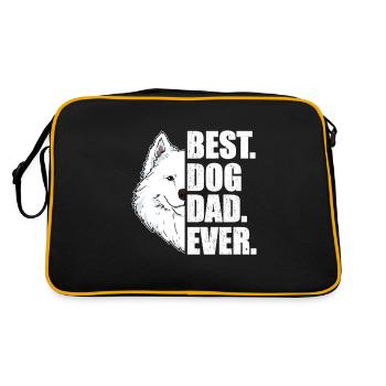 Meilleur chien Papa Samojede cadeau chiens - Sac Retro - noir/or - Dos