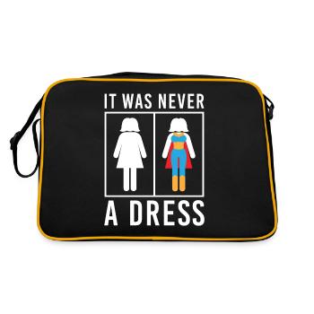 It Was Never A Dress Toilette Kleid WC Schild - Retro Bag - black/gold - Back