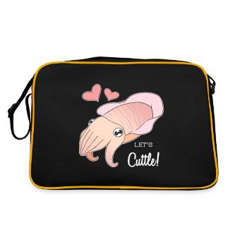 Let's Cuttle! Seiche mignon et drôle romantique - Sac Retro - noir/or - Dos