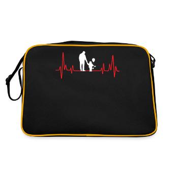 Uncle Heartbeat - Retro Tasche - Schwarz/Gold - Hinten