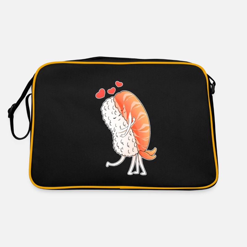 Romantic Sushi Hug - Retro Bag - black/gold