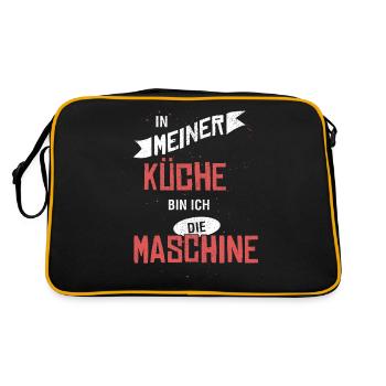 KuechenMaschine - Retro Tasche - Schwarz/Gold - Hinten