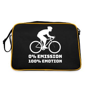 0% emission 100% emotion bicycle CO2 climate strike - Retro Bag - black/gold - Back