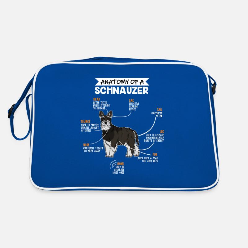 Schnauzer Anatomie Hunde Geschenk Retro Tasche