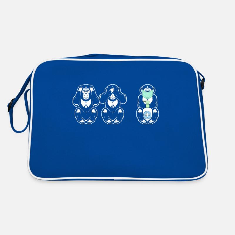 3 Monkeys See nothing Hear nothing Distancing Retro Bag