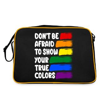 N'ayez pas peur de montrer vos vraies couleurs - Sac Retro - noir/or - Dos