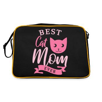 Best Cat Mom Ever Best Cat Mom Kitten - Retro Bag - black/gold - Back